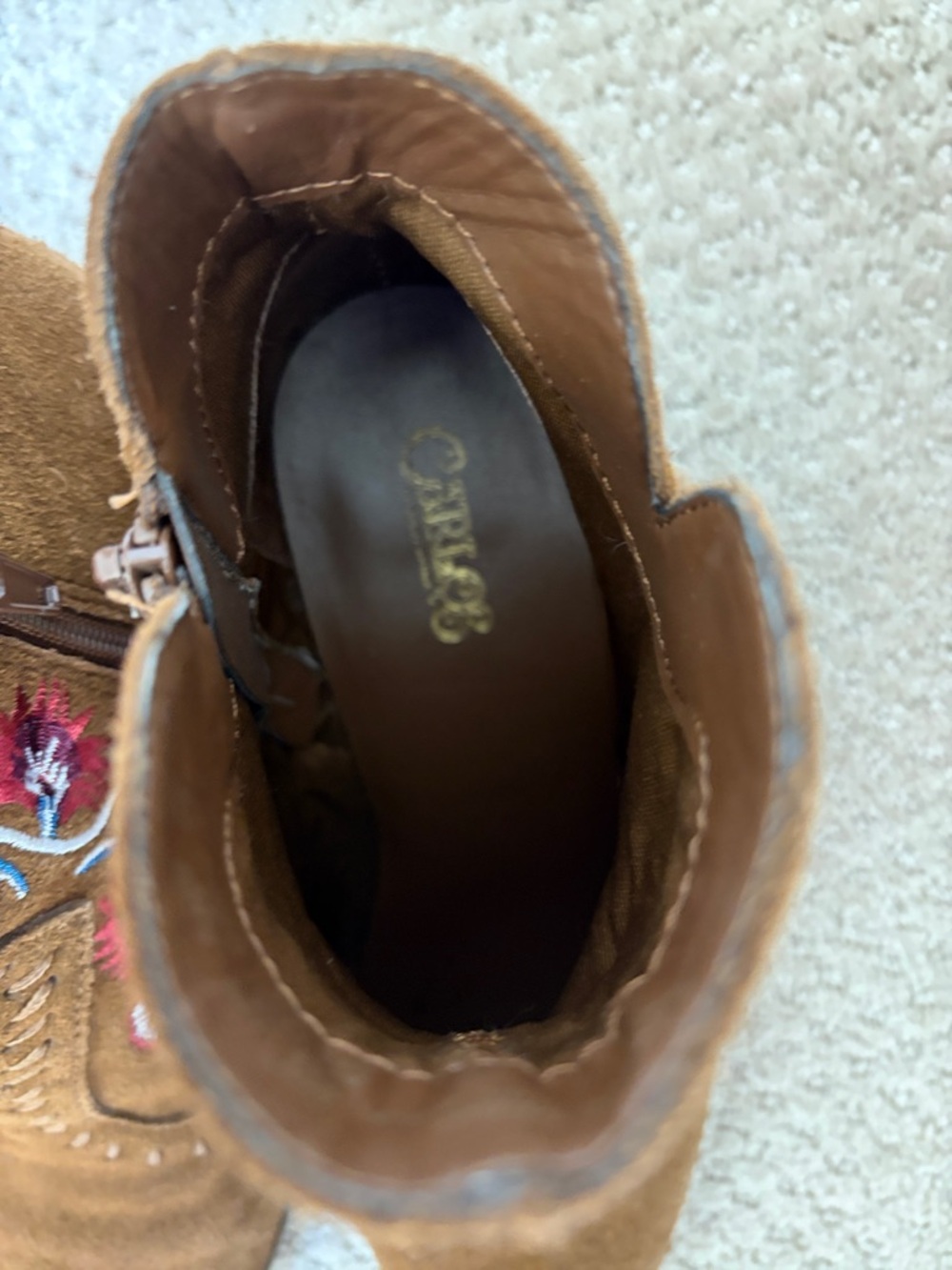Carlos Santana Suede Western Bootie - Picture 9 of 10